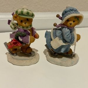 Cherished Teddies ADAM & CANDACE  Ice Skating Figurine Ltd
